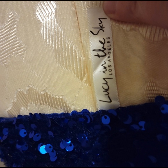 Blue sequence dress sz s - Picture 3 of 3